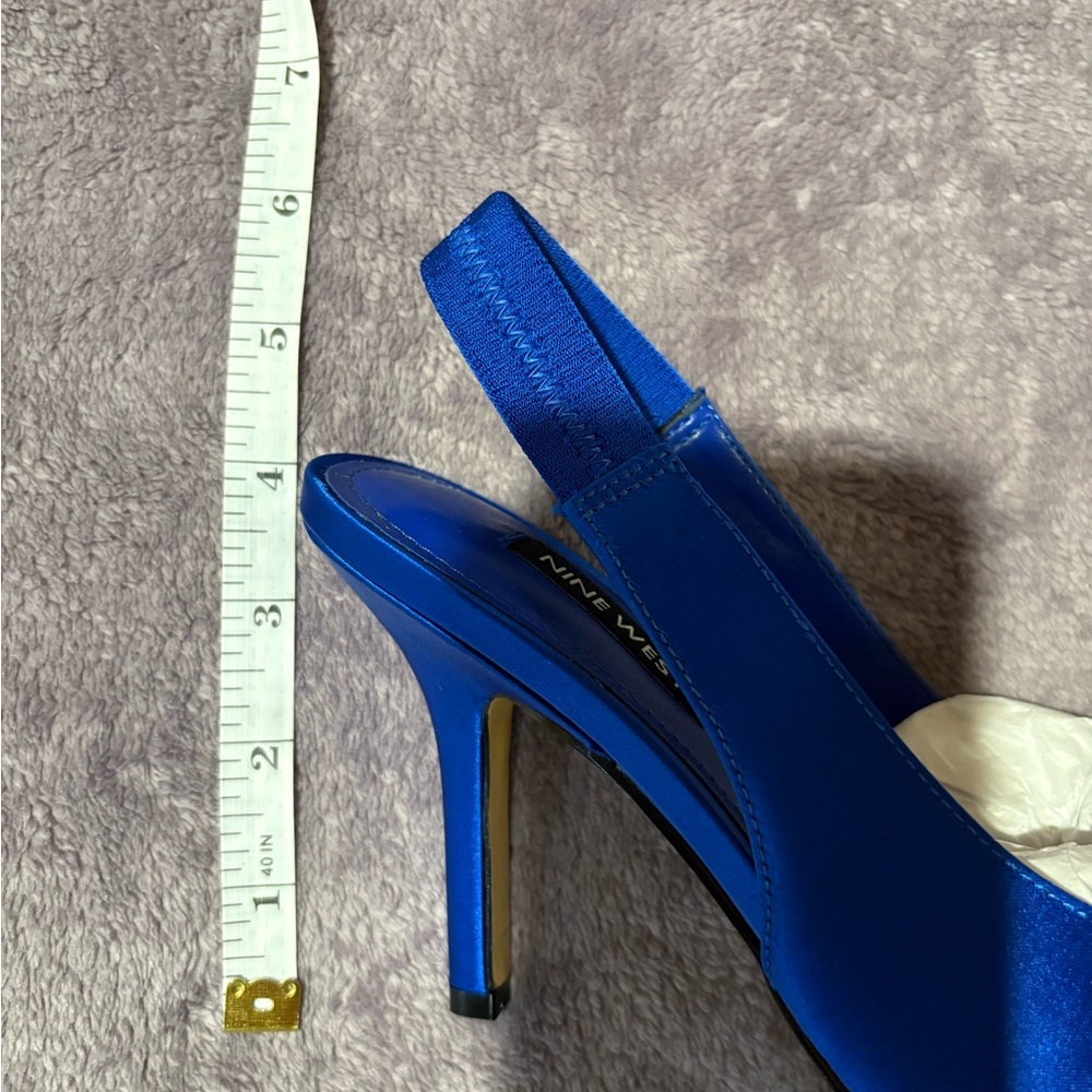 Nine West Pumps | Blue Satin | Size: 5 - Picture 9 of 9